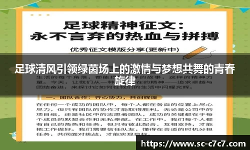 足球清风引领绿茵场上的激情与梦想共舞的青春旋律